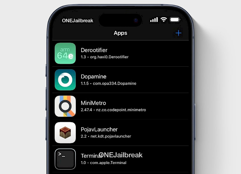Screenshot der TrollStore-App.