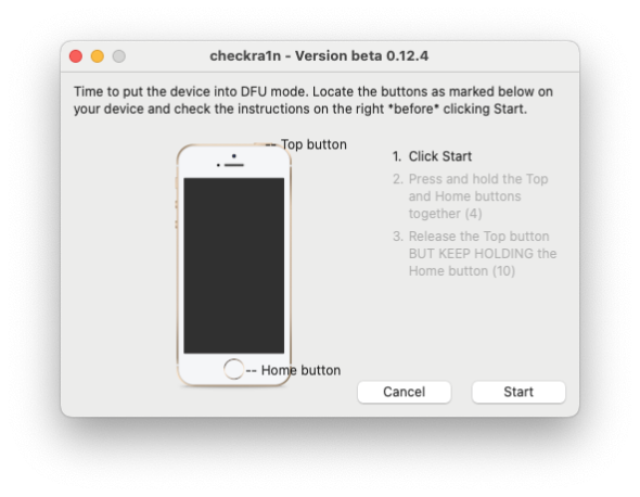 checkra1n DFU mode helper.