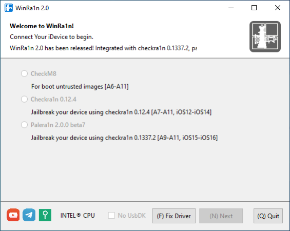 WinRa1n, the checkra1n for Windows jailbreak.