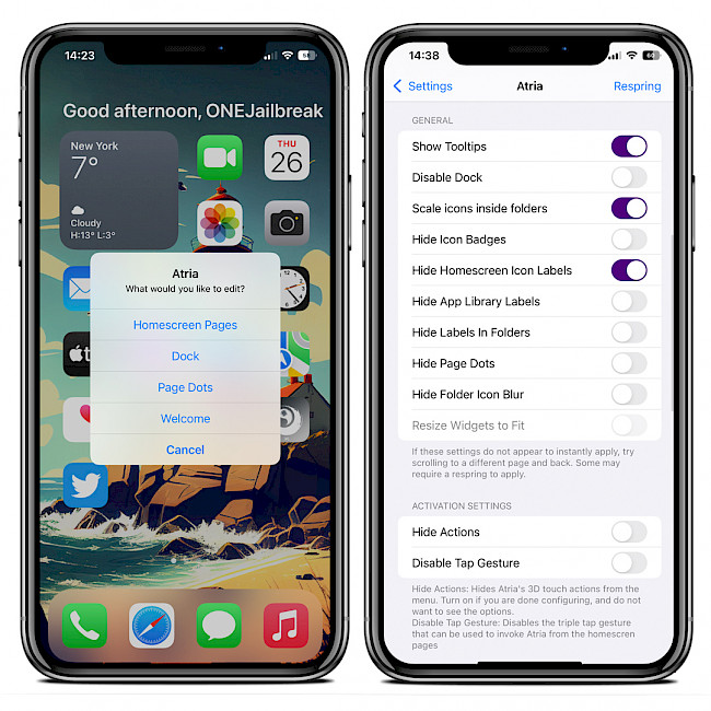 Atria tweak brings dynamic Home Screen layout to iOS