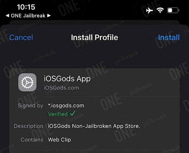 iOSGods Install Profile