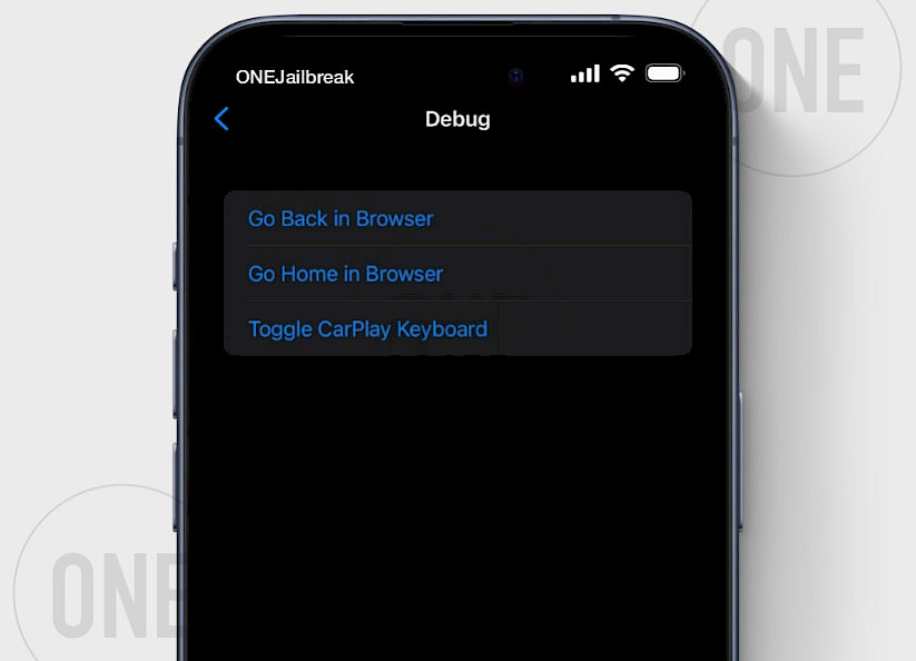 CarTube Debug Settings.