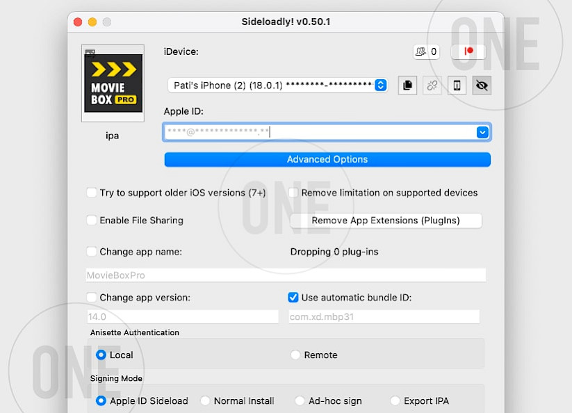 Descarga lateral de MovieBox Pro IPA.