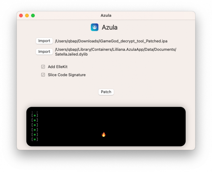 Screenshot of Azula app for macOS.