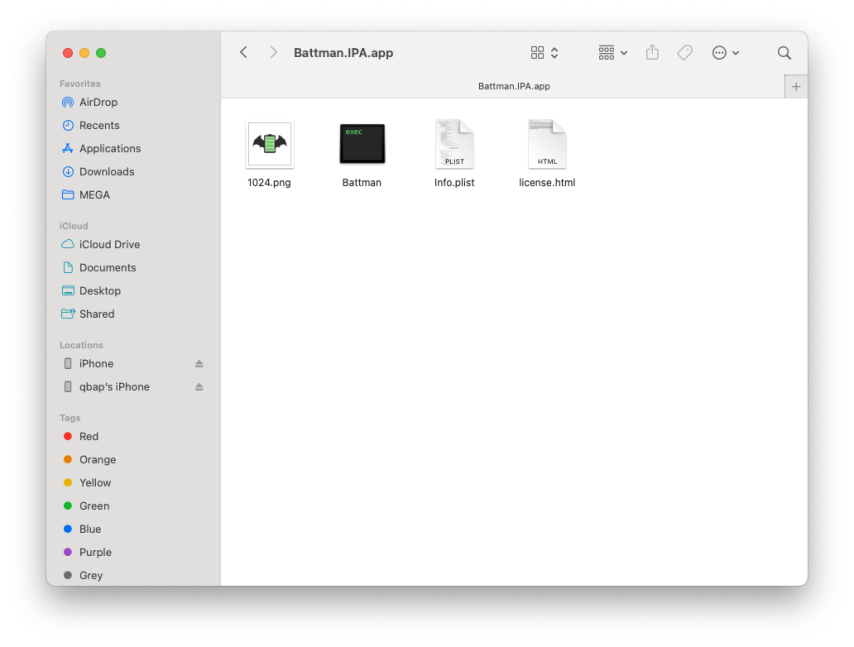 Decrypted IPA file inside.
