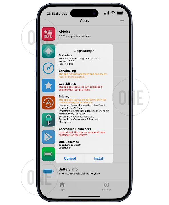 Install AppDump IPA Decrypt Tool