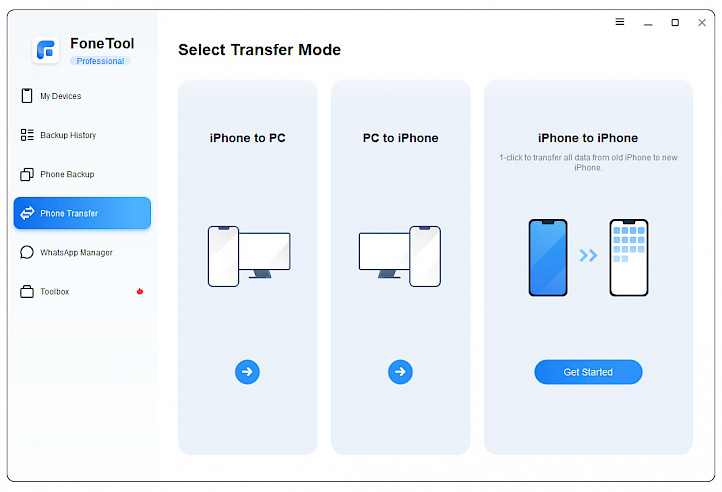 FoneTool is a fast iOS 16 backup and transfer tool
