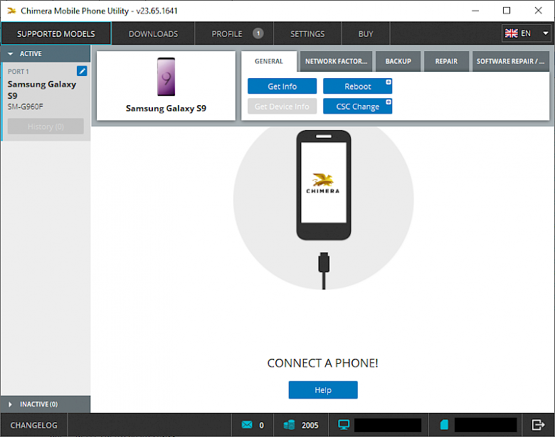 ChimeraTool screenshot.