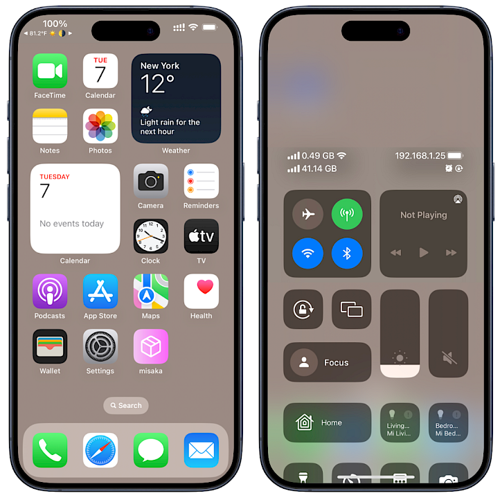 Joutai tweak screenshot.