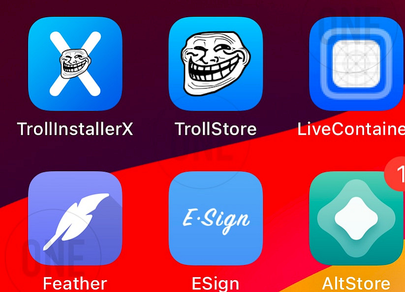 Screenshot of TrollInstallerX and TrollStore installed on iOS 16.6.1