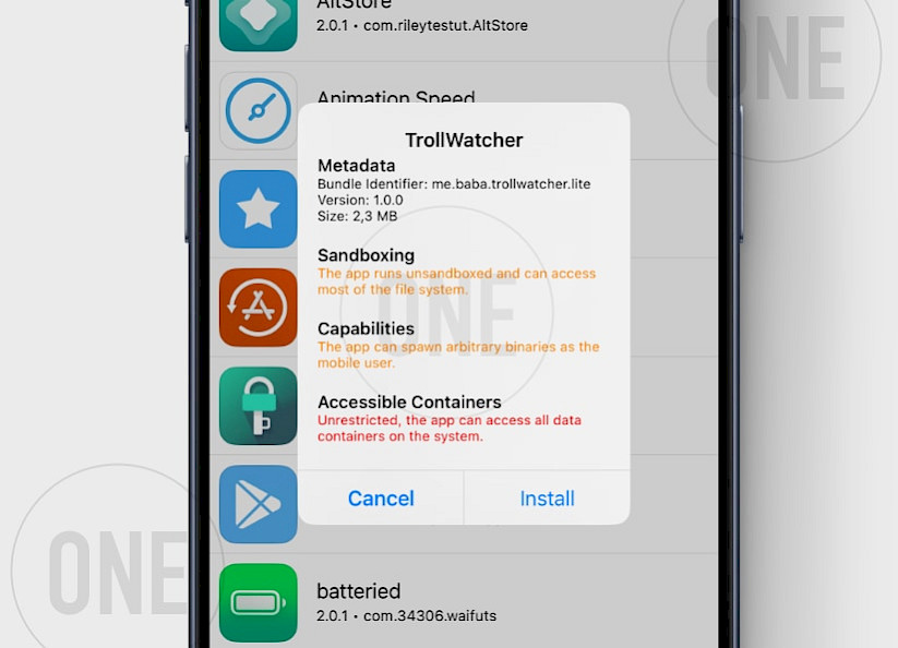 Install IPA via TrollStore App Installer on iOS