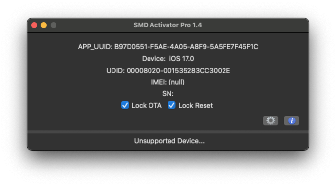 SMD Activator Pro iCloud Unlocker mit Signal.