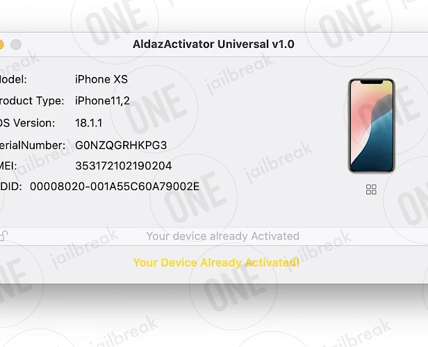 AldazActivator Untethered Universal Screenshot