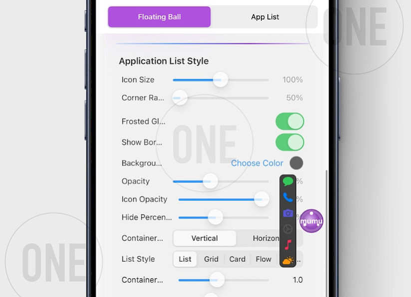 Configuration of The Ball App