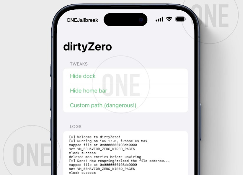dirtyZero for iOS 18.3.2 and below