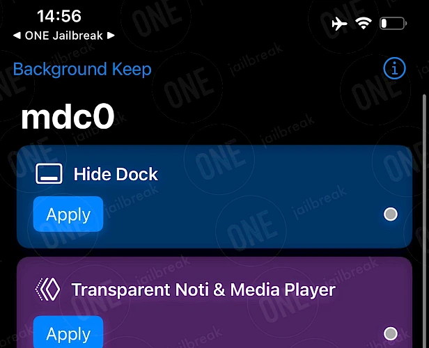 mdc0-App läuft unter iOS 18