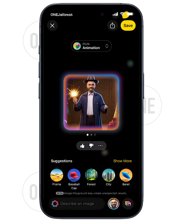 iOS 26 Playground App Screenshot