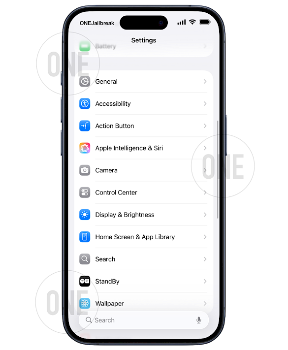 iOS 26 Settings app Screenshot