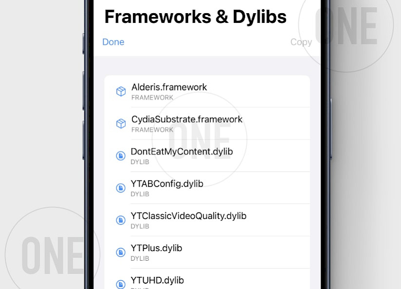Visor de archivos dylib de Ksign IPA