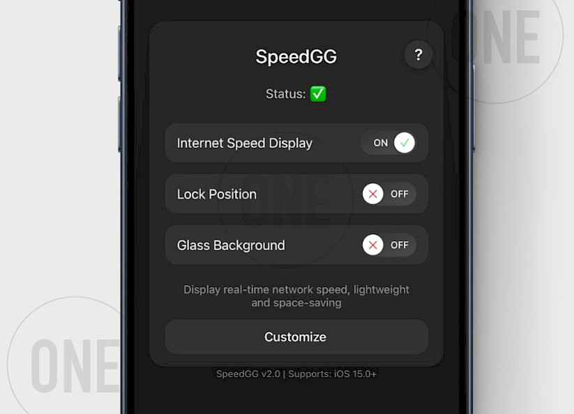 SpeedGG Real-Time Network Speed Widget